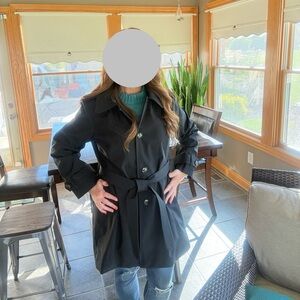 London Fog Black Trench Coat